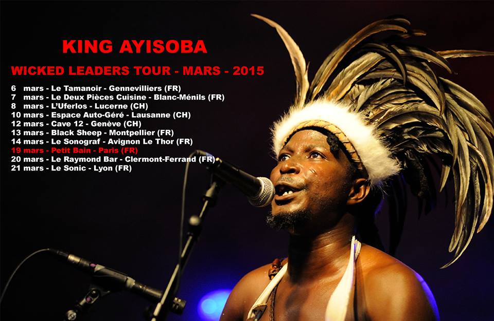 Affiche tourne King Ayisoba en France