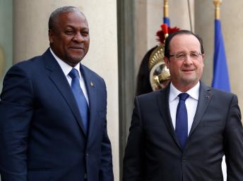 John Dramani Mahama et Franois Hollande